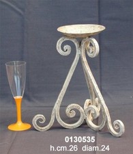 Portacandele in ferro battuto