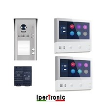 IPERTRONIC Kit video citofono bifamiliare TWO con schermo touch 7"