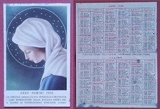 Calendarietto religioso Anno Domini 1958 -  Vergine immacolata di Vitorchiano