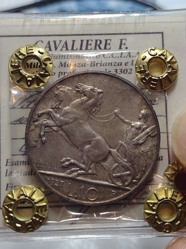 Lire biga 1927 due rosette - 10,