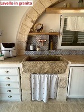 Lavandino lavello cucina rustico in pietra granito 1004