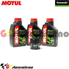 TAGLIANDO FILTRO OLIO ORIGINALE MOTUL 5100 10W30 KAWASAKI 800 W 2012