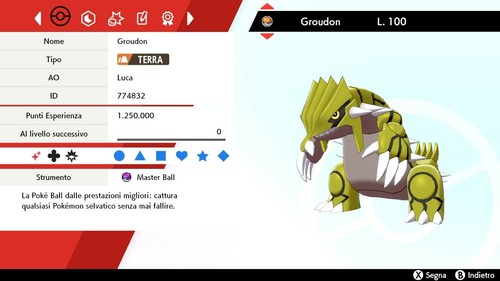 Groudon ultra shiny - 6, iv