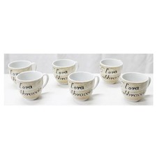 SET 6 PEZZI TAZZINE TAZZE DA