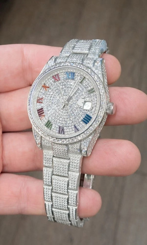 Moissanite men custom watch - moissanite,