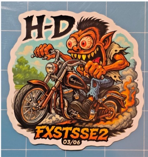 Adesivo harley fxstsse2 9x9cm - fxstsse2,