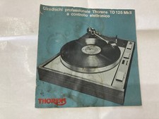 DEPLIANT PUBBLICITARIO GIRADISCHI THORENS TD 125 MK II VINTAGE BROCHURE-4