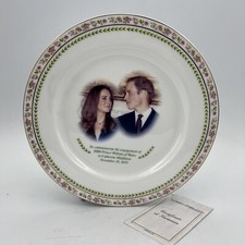 Piatto in porcellana Inglese da collezione Matrimonio Casa Reale William e Kate 