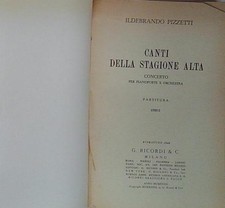 Pizzetti CANTI DELLA STAGIONE