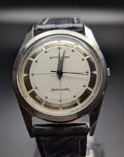 Orologio automatico uomo smoking cromato WITTNAUER vintage quadrante a croce anni 50