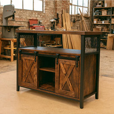 Credenza industriale grande mobile rustico vintage tavolo consolle metallo
