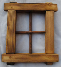 Finestra in legno con grata in ferro battuto -Wood-Legno-bricolage-L-