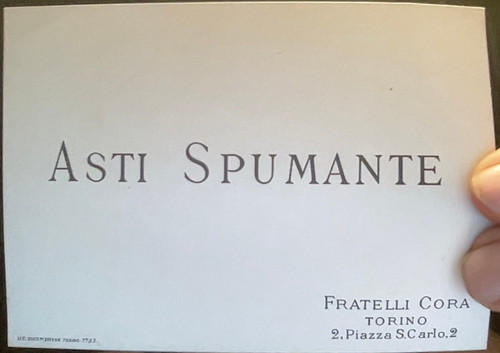 Etichetta spumante asti - spumante,