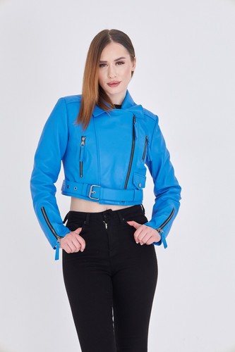 Giacca donna pelle - , collo