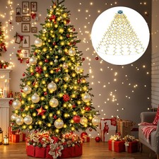 Luci Albero di Natale 400 LED 16 * 2Rami Luci Albero di Natale a Cascata 8