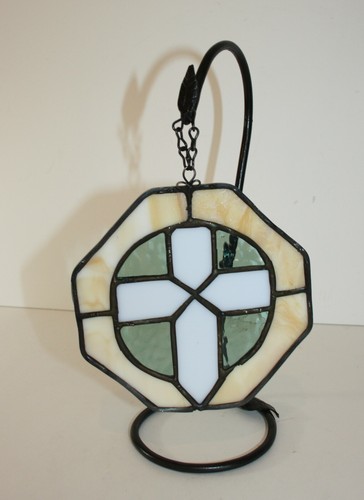 Croce vetro colorato con - in,