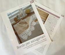 Scheda tecnica lavori Uncinetto handmade Bordo per Asciugamani