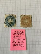 Lotto 1863 LOMBARDO VENETO 10 e 15  SOLDI Dent 9 e Mezzo Usati Come Da Foto