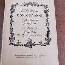 Mozart, Don Giovanni, canto e pianoforte ed. Boosey and Hawkes, italiano inglese