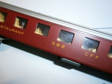 vagone ristorante carrozza lima 9205: SBB CFF svizzero  anni'70