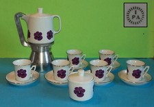 Caffettiera IPA 6 Tazze Alluminio/Ceramica + Zuccheriera +6 Tazzine e 6 Piattini