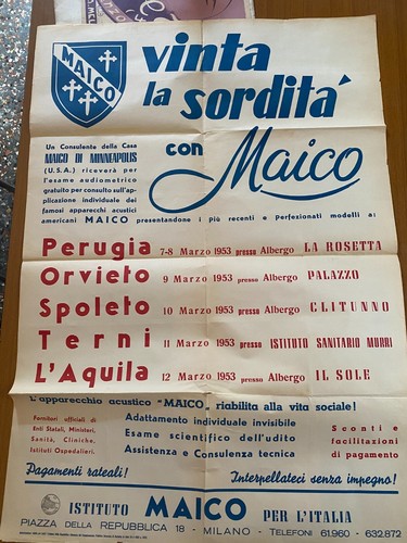 Manifesto pubblicitario maico - manifesto, pubblicitario*maico
