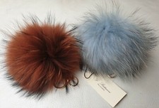 Portachiavi ciondolo pelliccia vera VOLPE GRANDE fox fur keychain POMPON renard