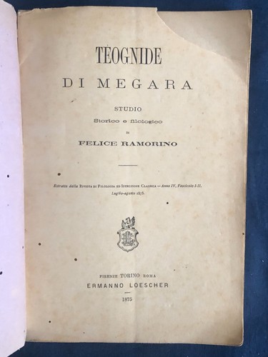 Ramorino teognide megara - di,