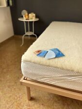 coprimaterasso Matrimoniale Doppio Strato In Lana Merinos Con Fascia Perimetrale