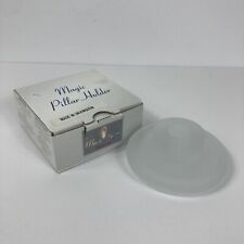 Tupperware Luci Magiche Pilastro Portacandele da Pranzo Vetro Trasparente Smerigliato Vintage