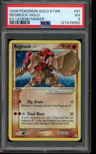 Psa pokemon regirock - psa, gold