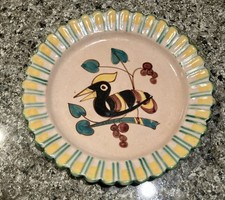 Richard Dolker Vietri Italia maiolica metà '900 raro piatto vintage ceramica