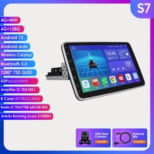 AUTORADIO 10.1" Singola 1 DIN 128GB 8Kern GPS NAVI WIFI DSP BT5.0 CarPlay AHDCAM