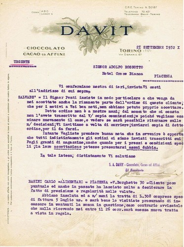 Davit cioccolato cacao 1932 - cacao:,