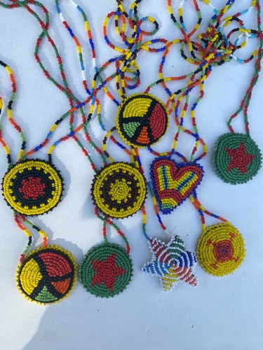 Collana perline fatta - collana,