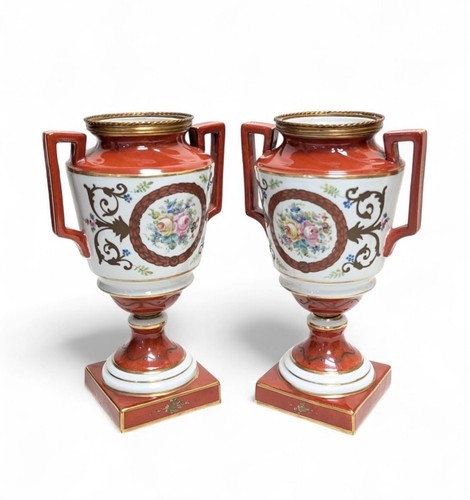 Paire pot porcelaine - de,