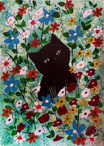 Dipinto originale 5x7 nero - originale,