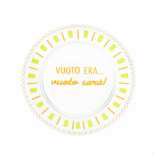 Piatto piano vetro - vuoto, color