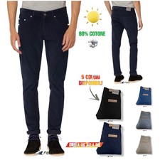 PANTALONE 5 TASCHE COTONE AUTUNNALE CHINO CLASSICO SPORTIVO TAGLIE DA 46 A 60