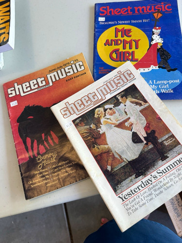 Lot sheet music dec 1986 - sheet,