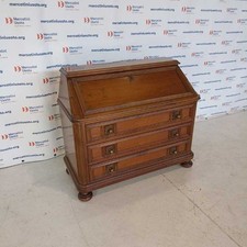 Ribalta Antica in Stile Legno Intagliato Pomelli Ottone Italia Metà 900