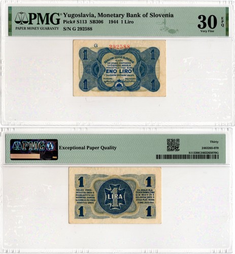 Yugoslavia slovenia 1 lira - -,