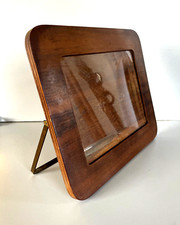 CORNICE DA APPOGGIO PORTAFOTO LEGNO OTTONE VINTAGE PHOTO FRAME MODERN DESIGN '70