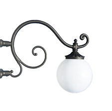 Braccio a muro Ponza globo ferro battuto applique mensola lampione da giardino