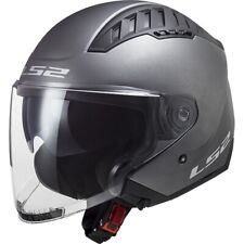 Casco JET LS2 Copter II Solid OF600 - TITANIO OPACO  - Doppia Visiera