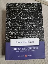 Critica Del Giudizio Immanuel Kant Economica Laterza Con Testo A Fronte