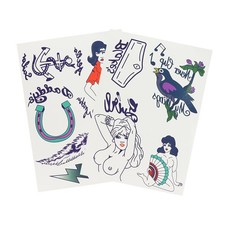 COSTUME AMY WINEHOUSE SET TATUAGGIO TEMPORANEO ICONA ANNI 00 CANTANTE MUSICA STELLA 