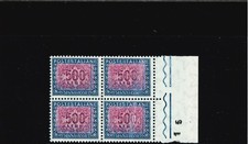 SEIGNATAX 500 L. STAMPA ROSSA MOLTO IMPASTATA, UN ESEMPLARE CON 0 E E INCOMPLETA,