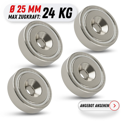 Magneti neodimio con - al, foro