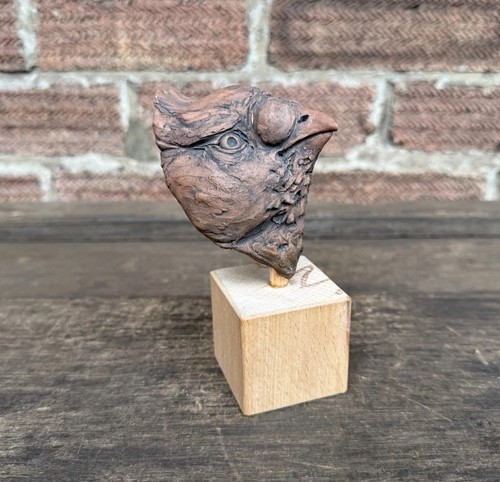 Scultura testa uccellino - testa, di